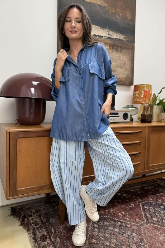 Perfect Chambray Denim Shirt Dark ~